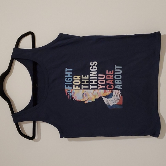RBG 'Fight for the things you care about' M/L tank top Notorious RBG - Picture 1 of 5